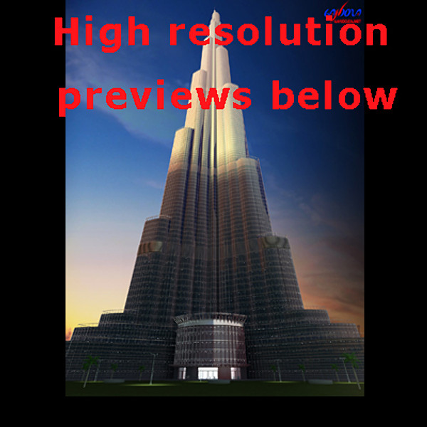 3d dubai tower skyscraper model - Burj Khalifa Dubai Tower by Gandoza